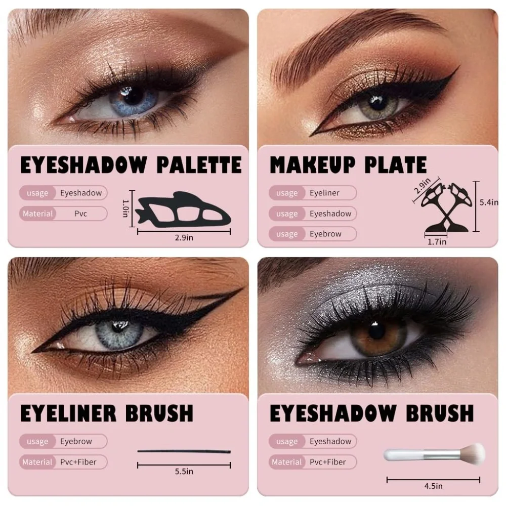 Eyeshadow Stencil And Brush Set for Eye Makeup
